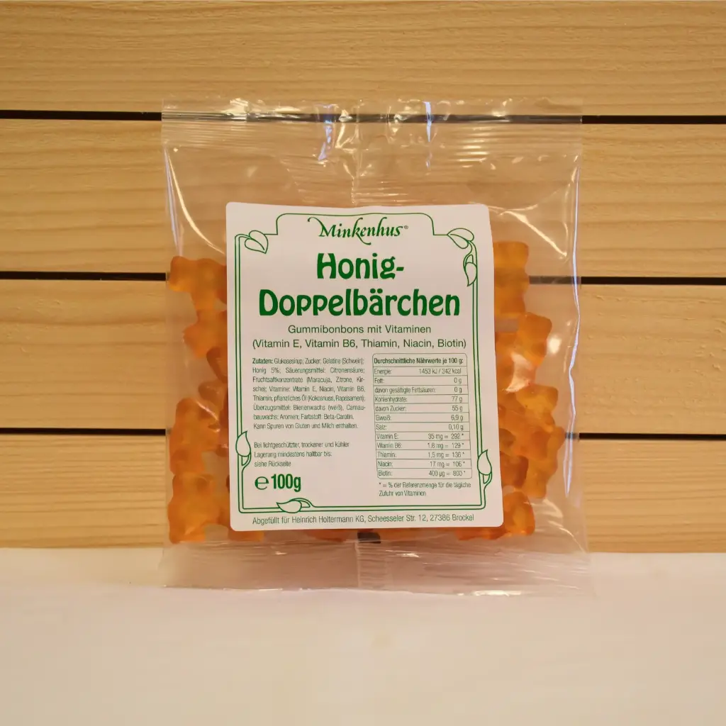 Honig-Doppelbärchen 100g (Minkenhus)