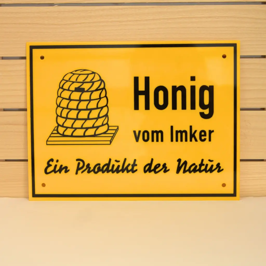 Tafel Honig vom Imker 20x15