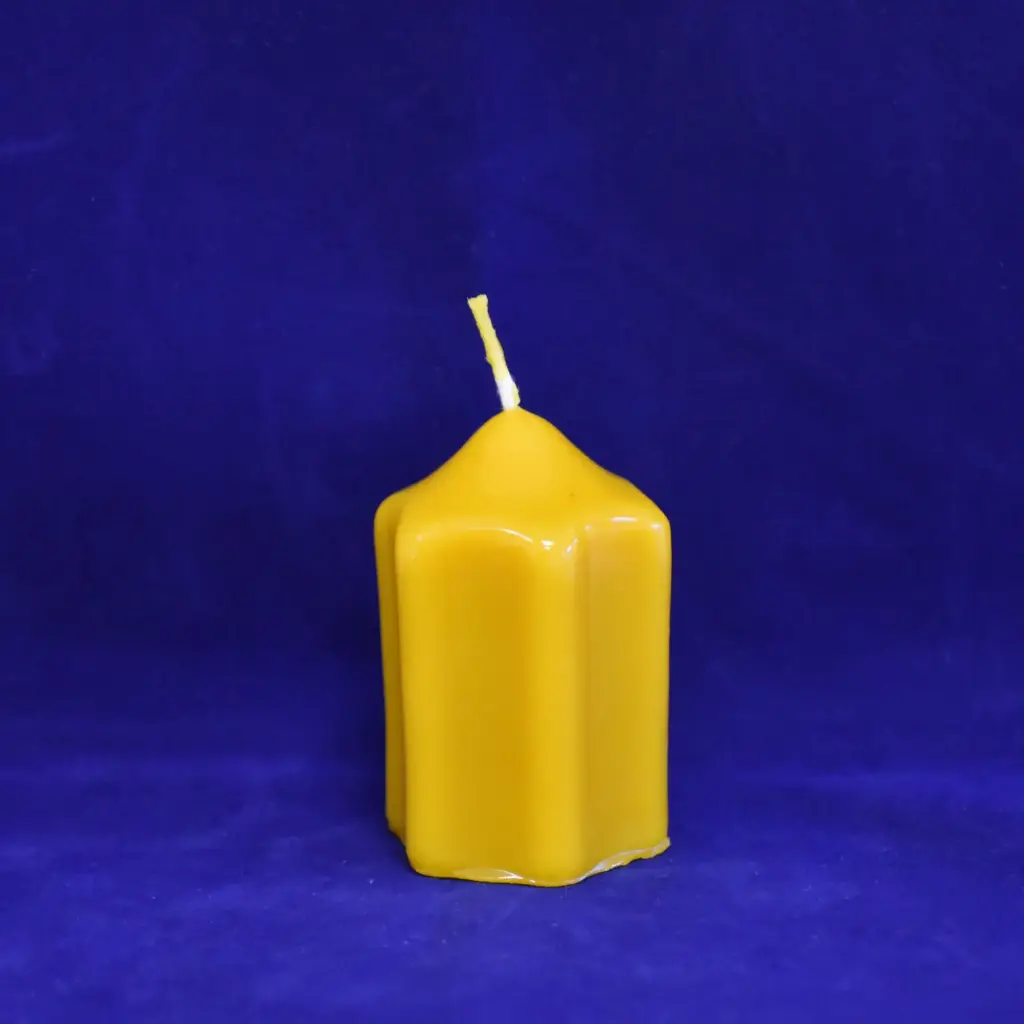 Bienenwachskerze 8 cm (Sechseck)  