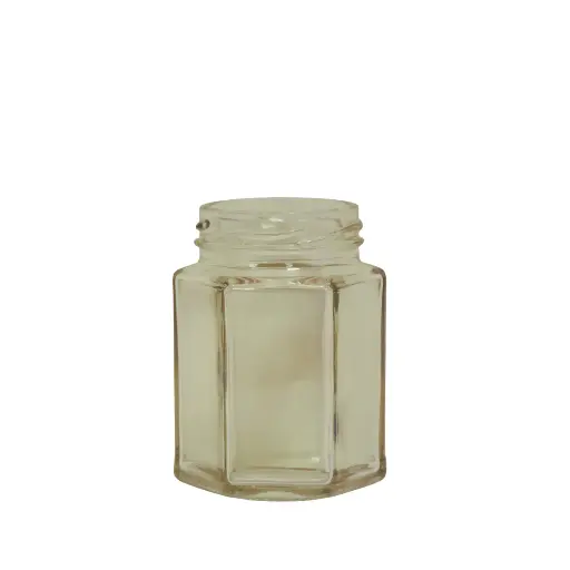 116ml Sechskantglas mit Deckel (für ca. 150g Honig)