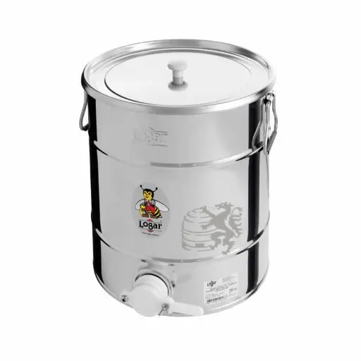 Abfüllbehälter Logar 35kg Kunststoffquetschhahn 