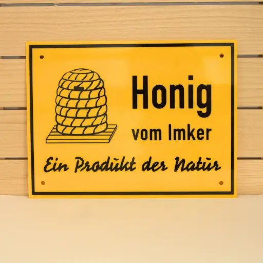 Tafel Honig vom Imker 20x15